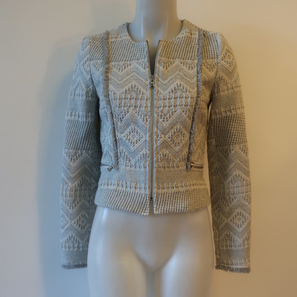 Zara Beige Patterned Blazer